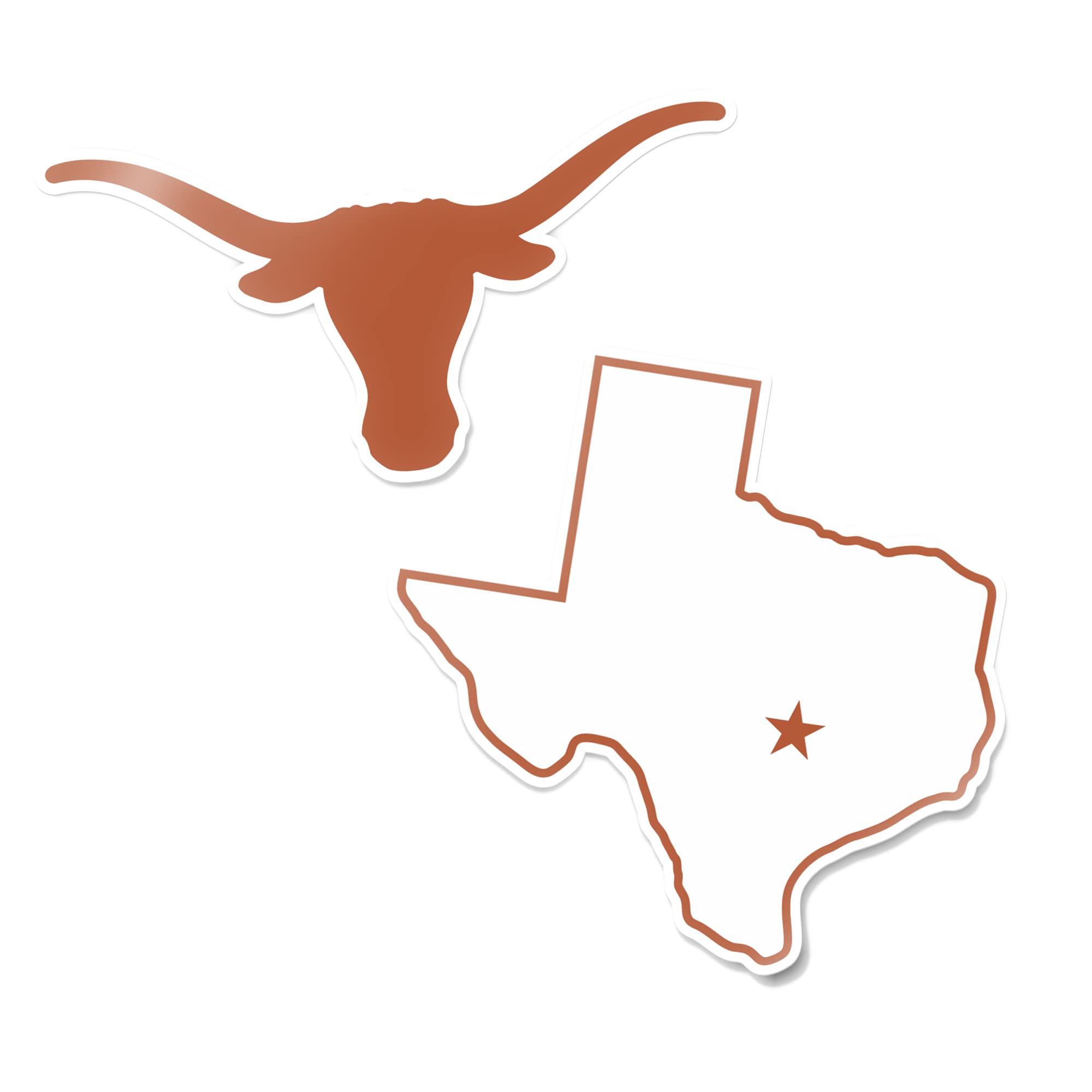 Sticker Université du Texas vinyle imperméable ordinateur portable 10cm