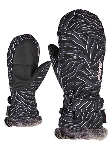 Ziener Gants de Ski à LED pour Fille XL Zebra Print