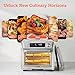 COSORI Smart 12-in-1 Air Fryer Toaster Oven Combo, Airfryer Convection Oven Countertop, Bake, Roast, Reheat, Broiler, Dehydrate, 75 Recipes & 3 Accessories, 26QT, Silver-Stainless Steel