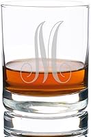 Vista 15 de Abby Smith Lavish Style Initial Rocks Whisky & Old Fashioned Glass Letra B