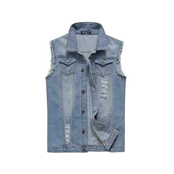 jean sleeveless vest