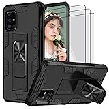 NUDGE Funda para Samsung Galaxy A51 4G con 3 Piezas Cristal Templado,Carcasa Protectora de Silicona...