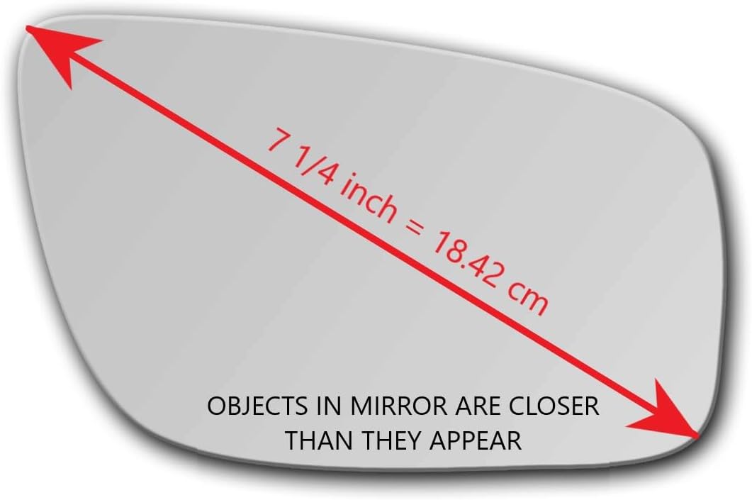 New Replacement Mirror Glass with FULL SIZE ADHESIVE for Mercedes-Benz E Class/AMG Passenger Side View Right RH