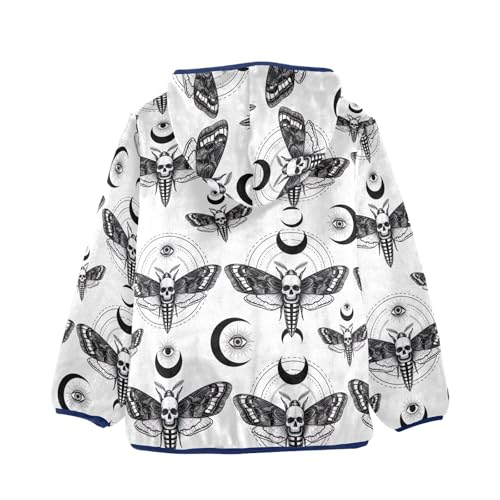 Skulls Moth Boy Comfy Warm Fleece Jacket with Polar Fleece Lining 3T2