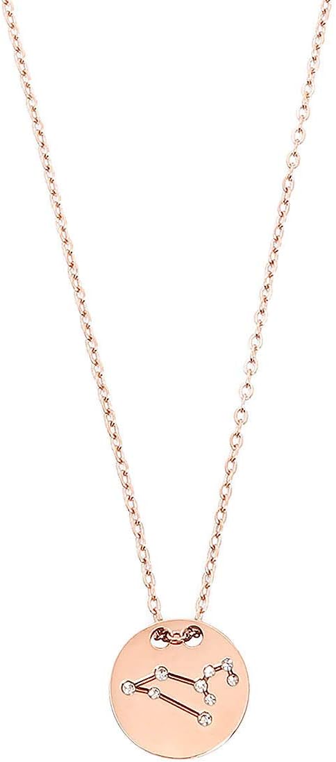 Mariesy Necklace with Zodiac Sign Necklace 925 Sterling Silver Coated Horoscope