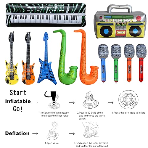 Fournitures de fête pour carnaval avec instruments gonflables de musique