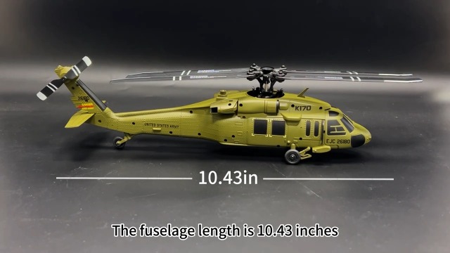 Amazon.com: Authticar K170 RC Helicopter, H-60L Black Hawk RC