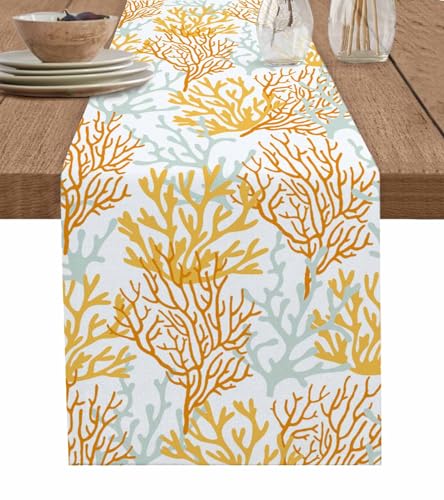 Chemin de table en coton lin pour raviver une table basse ou une commode