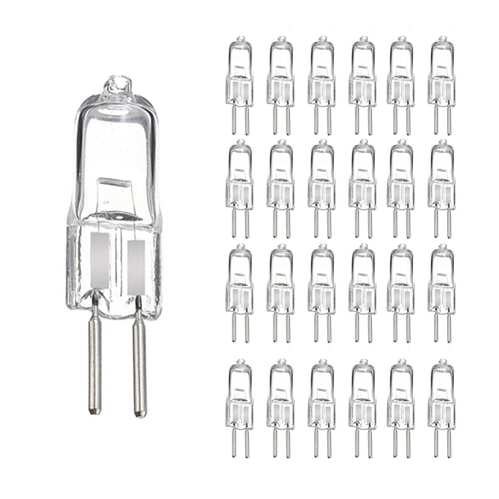 AUFWH 25pcs G5.3 220V 20W/35W/50W/70W/100W/150W/200W Halogen Light Bulbs Long Life Capsule Lamps Warm White Clear Bulbs Indoor Lighting Bulbs-G5.3-220V-35W_25PCS
