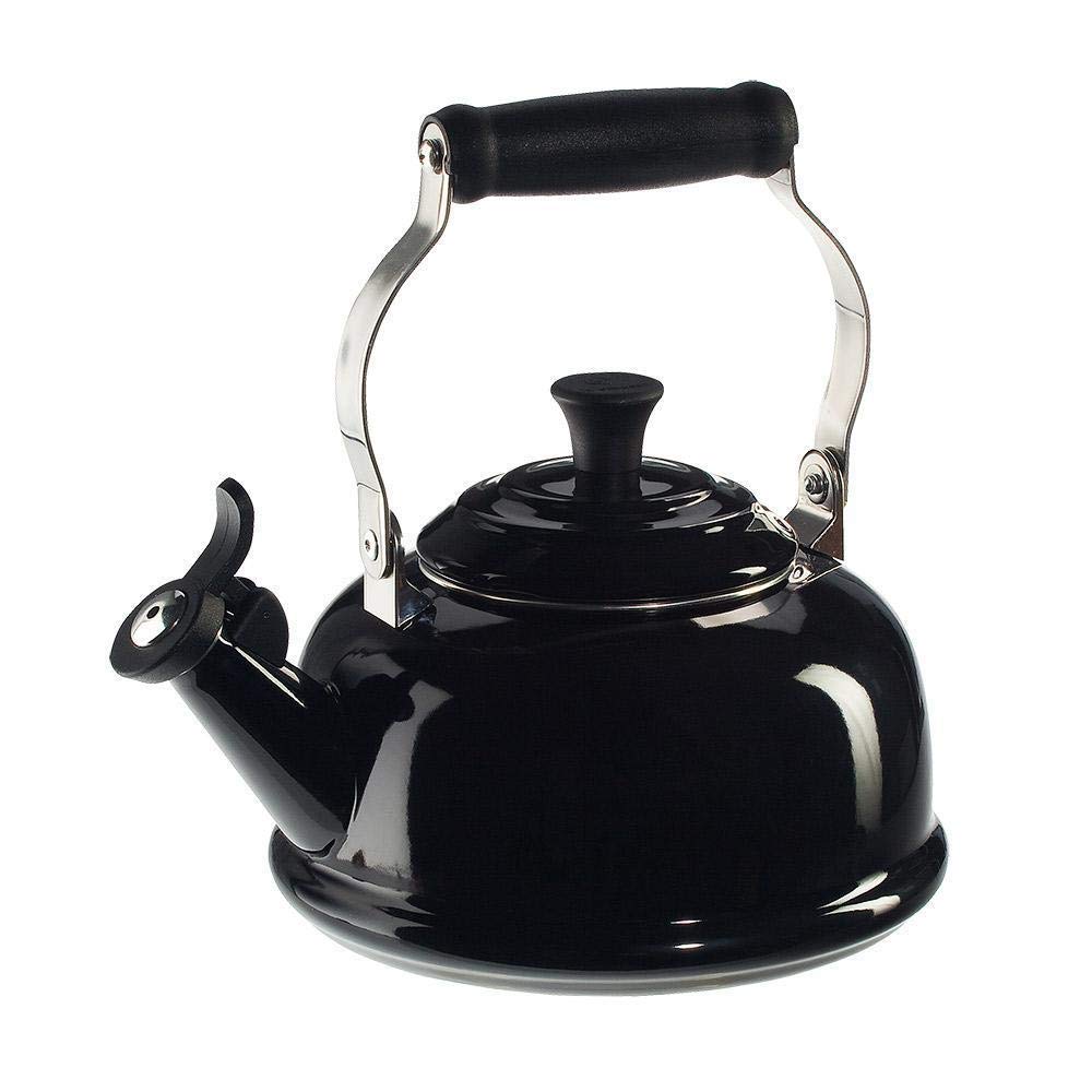 Enamel-on-Steel Whistling Teakettle, 1-4/5-Quart, Black