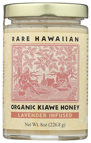 Rare Hawaiian Miel Orgánica Kiawe con Lavanda 8 OZ