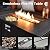 HOOOWOOO Outdoor Sectional Patio Furniture Set with Fire Pit Table,13 Pieces Wicker Conversation Sets L Shaped Couch,Extra Deep Out Door Sofa Outside Furniture with Swivel Chairs,Beige