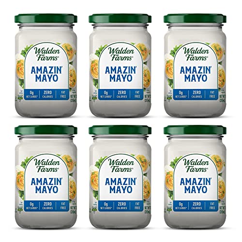 Walden Farms Amazin Mayo Spread 12 Oz Jar (Pack Of 6) Light And Tangy Mayonnaise, 0G Net Carbs Perfect For Paleo And Keto Diets, Kosher Certified, Great For Sandwiches, Salads, Mix In With Eggs, Wraps Coleslaw And More #TOP11