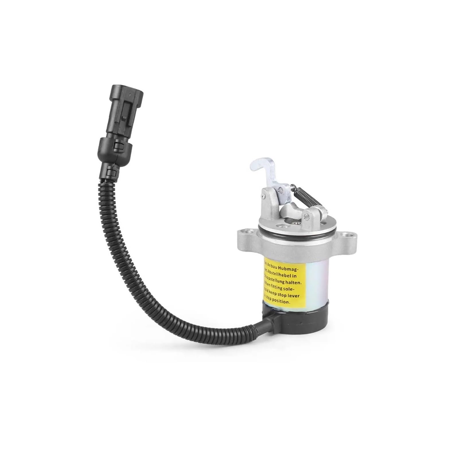 Solenoide de corte de combustible Solenoide de corte de combustible para motor Deutz F3L, F3M, F4L y F4M (1011-2011), 12 V/24 V, compatible con generadores Deutz F3L, F3M, F4L y F4M (1011-2011)(12V)