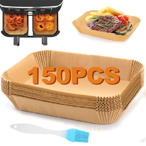 Forros de papel desechables para freidora de aire con resistencia térmica y formato rectangular 2