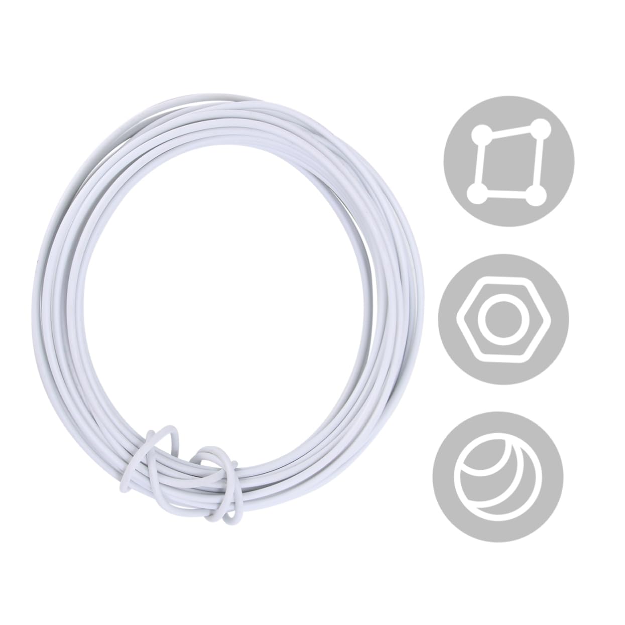 SUPVOX 10M Bendable Metal Wire for DIY Climbing Frame Durable Fastening Wrapping Cord for Plants Vines Garden Crafts White Thickness