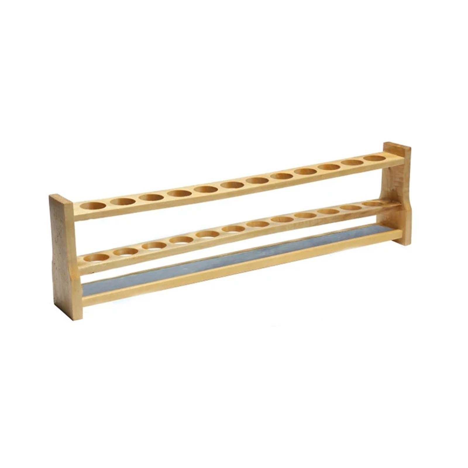 Gradilla para tubos de ensayo Soporte de madera for tubos ensayo, soporte for bureta, for laboratorio, estante, suministros escolares, 28mm x 12 agujeros