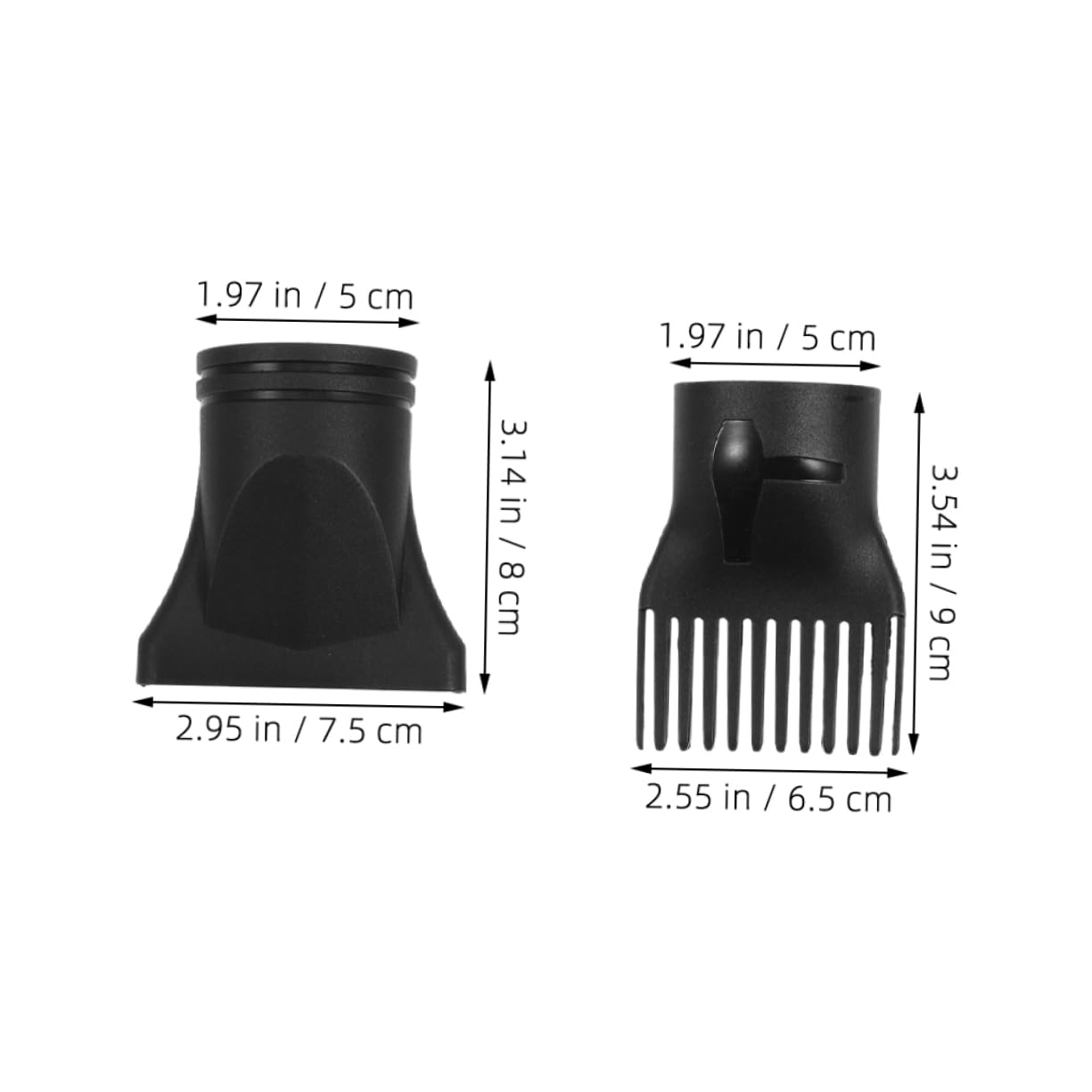 Cabilock Professional Hair Dryer Nozzles Set of 6 Precision Styling Nozzles Universal Diffuser Attachment for Blow Dryer