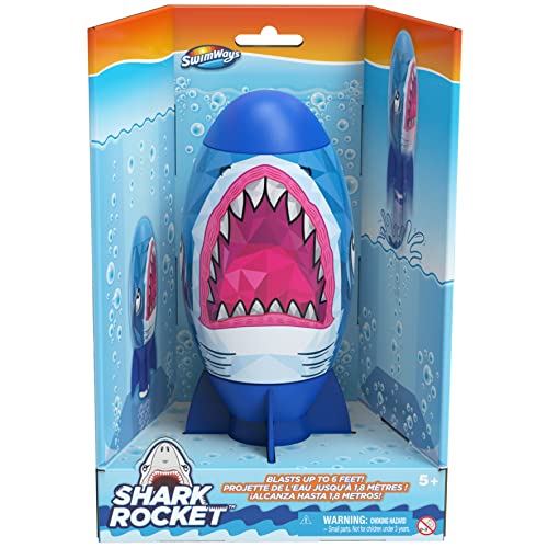 Swimways Shark Rocket, Kids Pool Accessories & Torpedo Pool Toys, Water Rocket Outdoor Games For The Swimming Pool, Lake & Beach For Kids Ages 5 & Up #TOP6