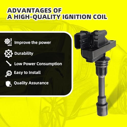 Set of 2 Ignition Coils Pack UF408 & 4 PCS Iridium Spark Plug with Wire Set by MOAUTO - Used condition - Image 2