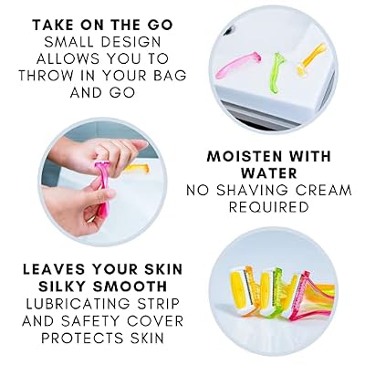 Tinkle Bikini Trimmer | 1 Pack of 3 Disposable Razors | Moisture Strip for Sensitive Area Shaving | Spa Day Kit | Ideal Beauty Gift Set
