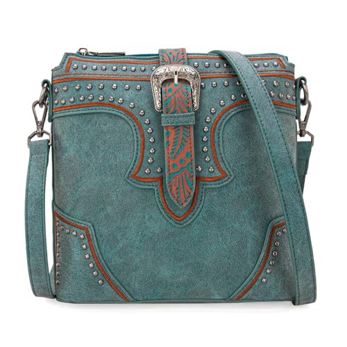 Image of Montana West Western Crossbody Bags for Women Embroidered Denim Collection Purses
