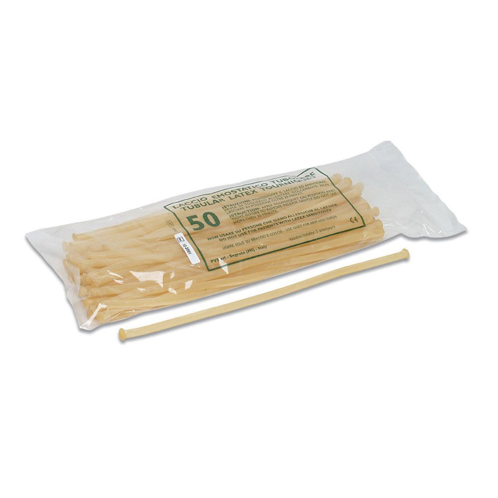 Pharma[+] Laccio EMOSTATICO Tubolare in Lattice 35 cm - Conf da 50 Lacci emostatici