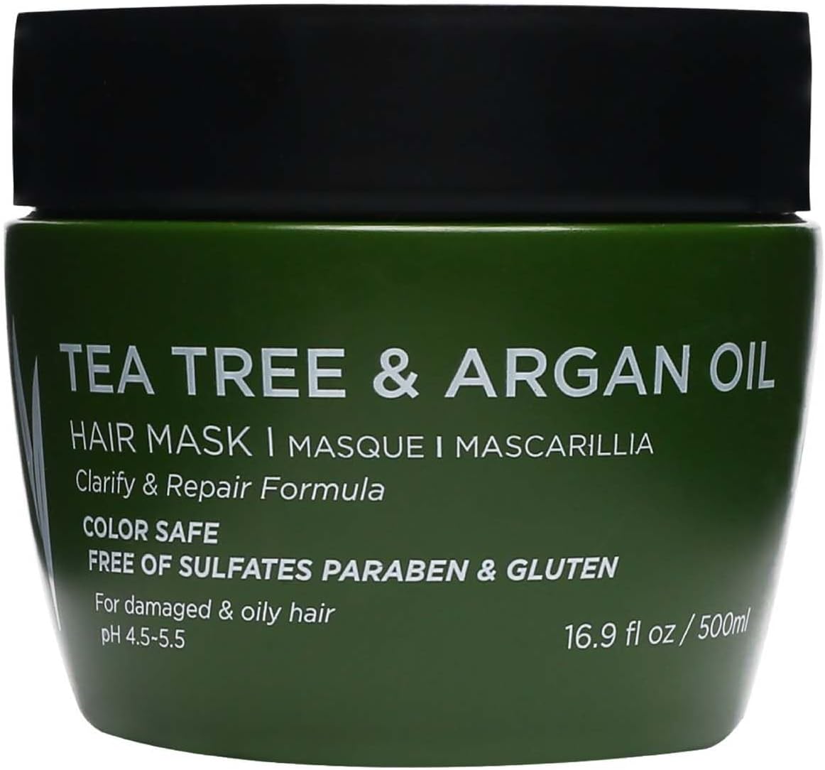 Luseta Tea Tree Oil Hair Mask 16.9 oz Hydrating & Moisturizing Treatment Soothing for Itchy Scalps and Dandruff