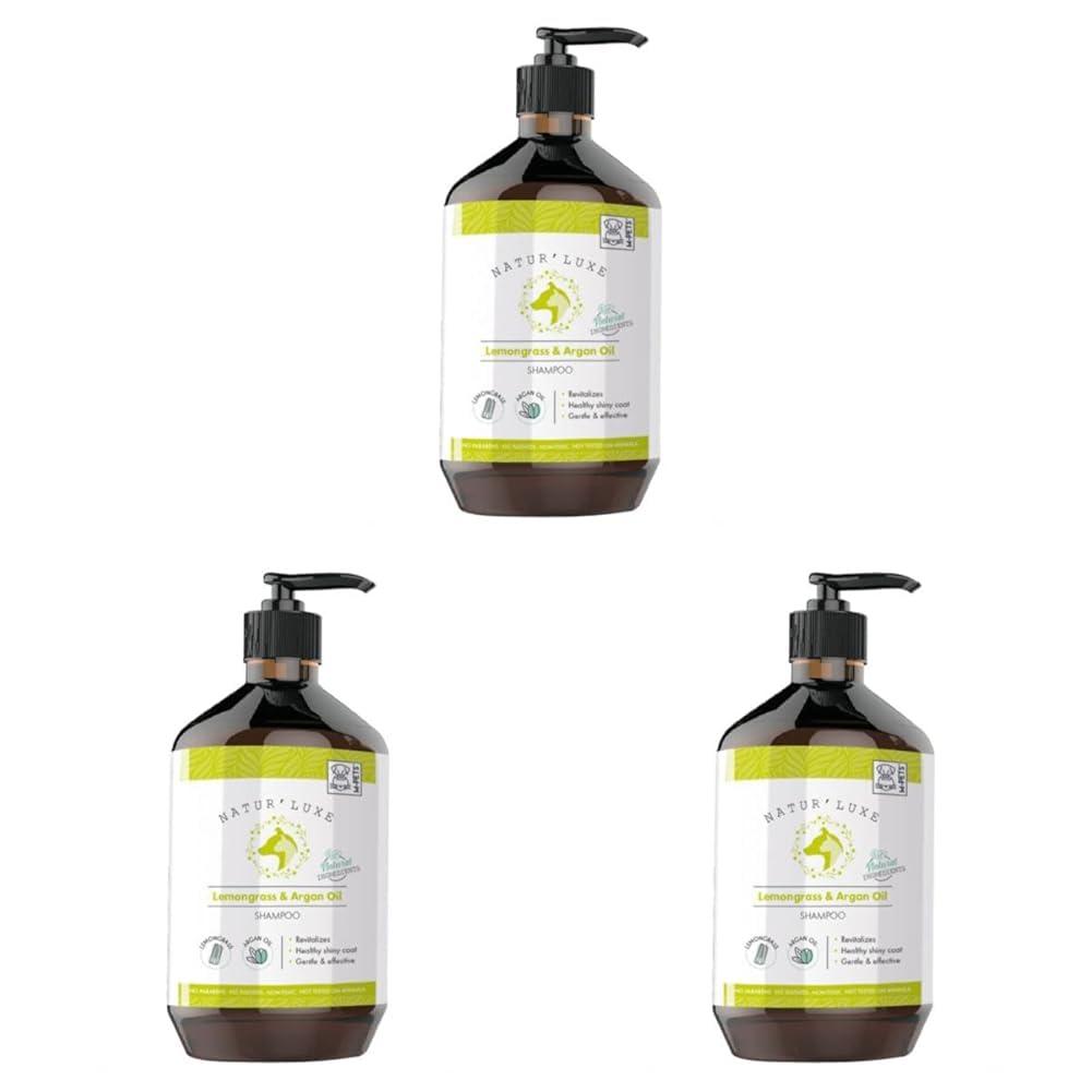 M-PETS NATURLUXE DOG SHAMPOO LEMONGRASS & ARGAN OIL 500ML (3 paketi)