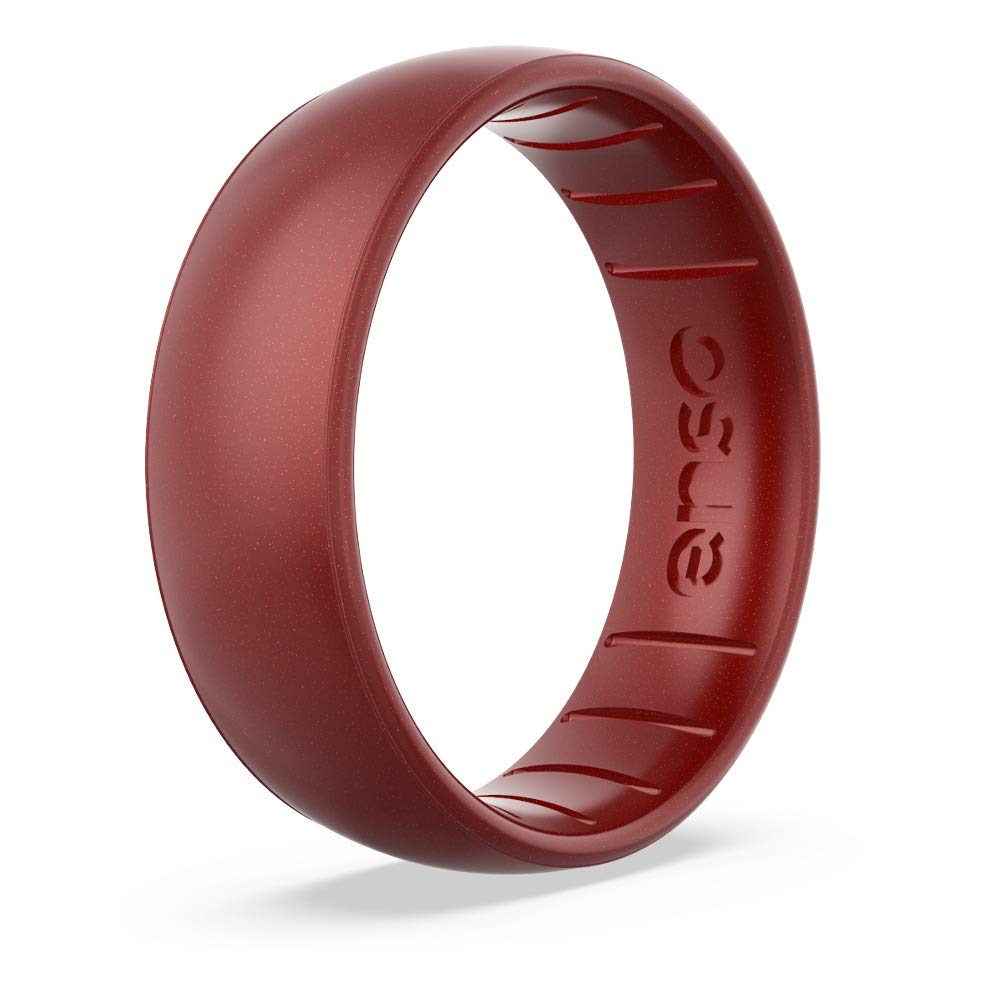 Enso Rings Classic Birthstone Silicone Ring – Unisex Wedding Engagement Band – Comfortable Breathable Band – 6.6mm Wide, 1.75mm Thick