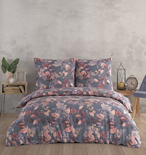 Vency Automne Housse de Couette 140x200 avec 1 Taies d'oreiller 65x65 cm - Ensemble de literie en Coton Cover