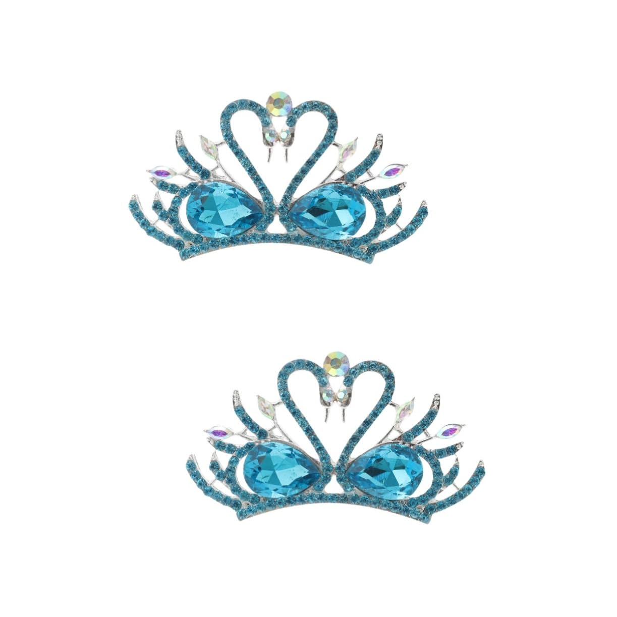 NOLITOY 2 Piezas De Cisne Dama Diadema De Boda Tiara De Novia Pinza De Pelo De Dama De Honor Coronas Para De Princesa Tocado De Novia Diadema Nupcial