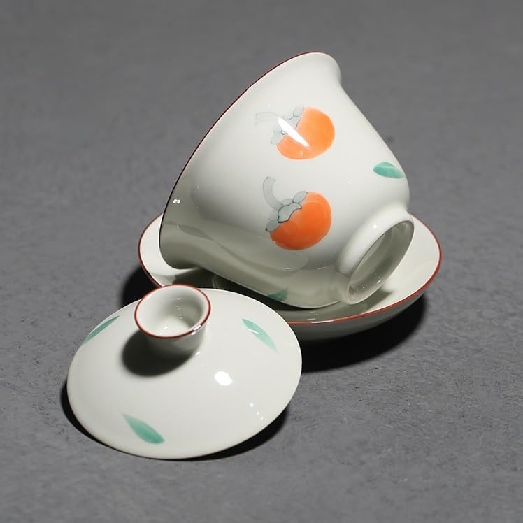 GSOUL Kungfu Tea cup Travel Coffee Cup Hand-painted Covered Bowl Underglaze Color Tea Chinese Antique Anti-scalding Small Tea Cups