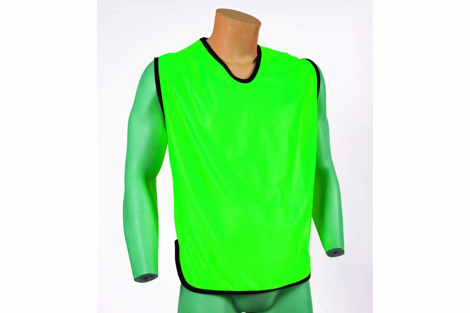Samba Boys Mesh Training Bibs - Pack of 10 Green Size Small 36" Chest - Lightweight & Breathable - Team Sports Football Rugby Hockey
