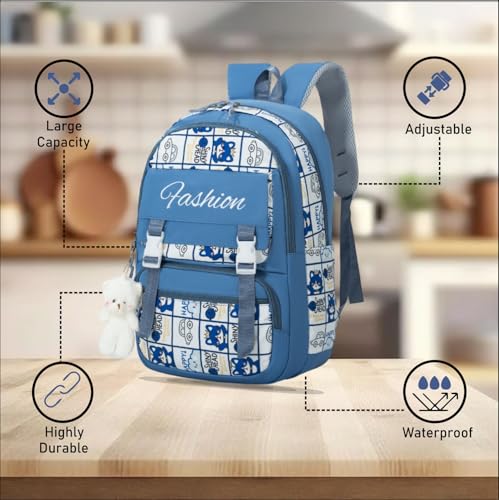 Image of Tinytot 30 Litre Japanese Korean Style School Bag Water-Resistant Laptop & Travel Backpack - Unisex Large 18 Inches Multipurpose Student Backpack for Boys & Girls, Men & Women