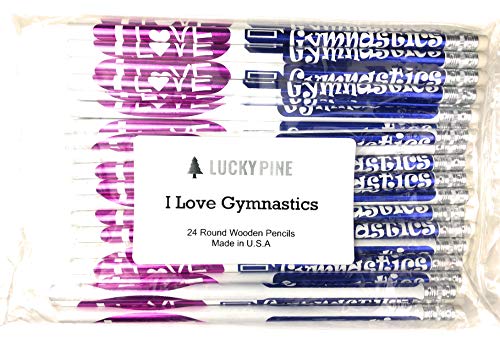 I Love Gymnastics, set de 24 lápices deportivos miniatura 3