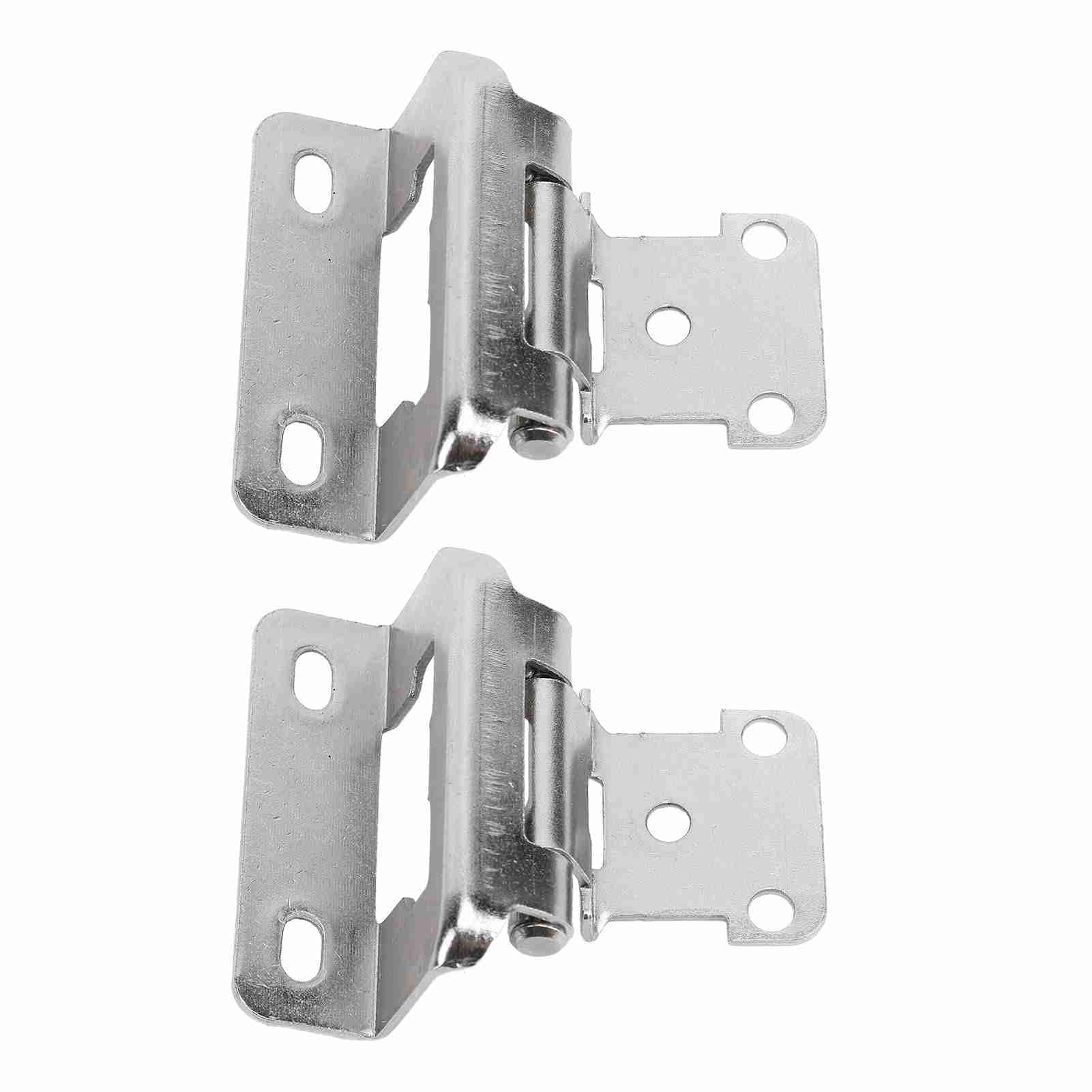Self Closing Cabinet Hinge for Kitchen Bathroom RV Boat Campervan - Versatile Semi Wrap Overlay Cabinet Hinges - Cabinet & Furniture Hinges (Champagne)