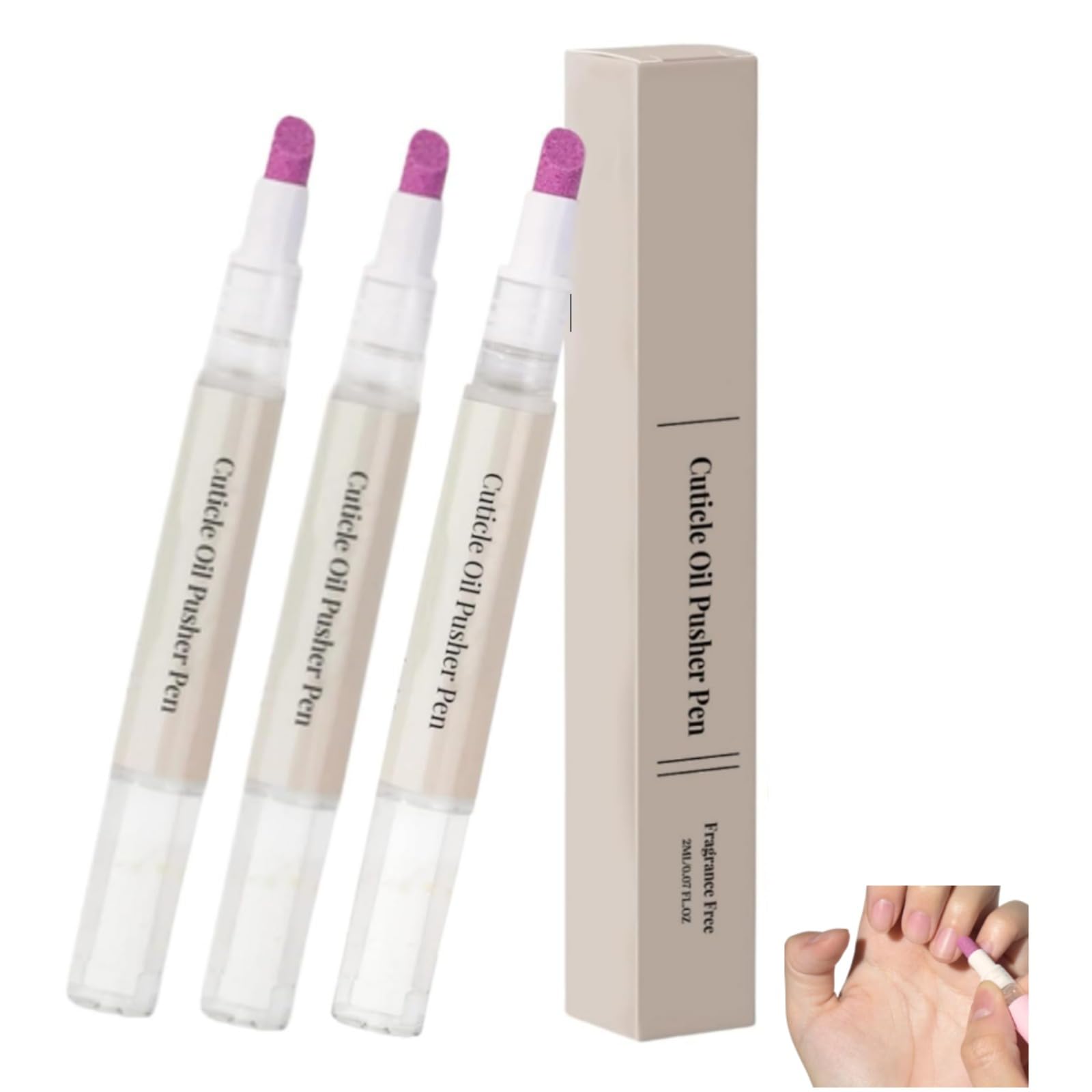 SassyTip Cuticle Pusher Pen 2.0 – Doppelte Nährstoffzufuhr, Pflegt trockene und rissige Finger- und Zehennägel und verleiht ihnen Glanz (2 ml (3er Pack))
