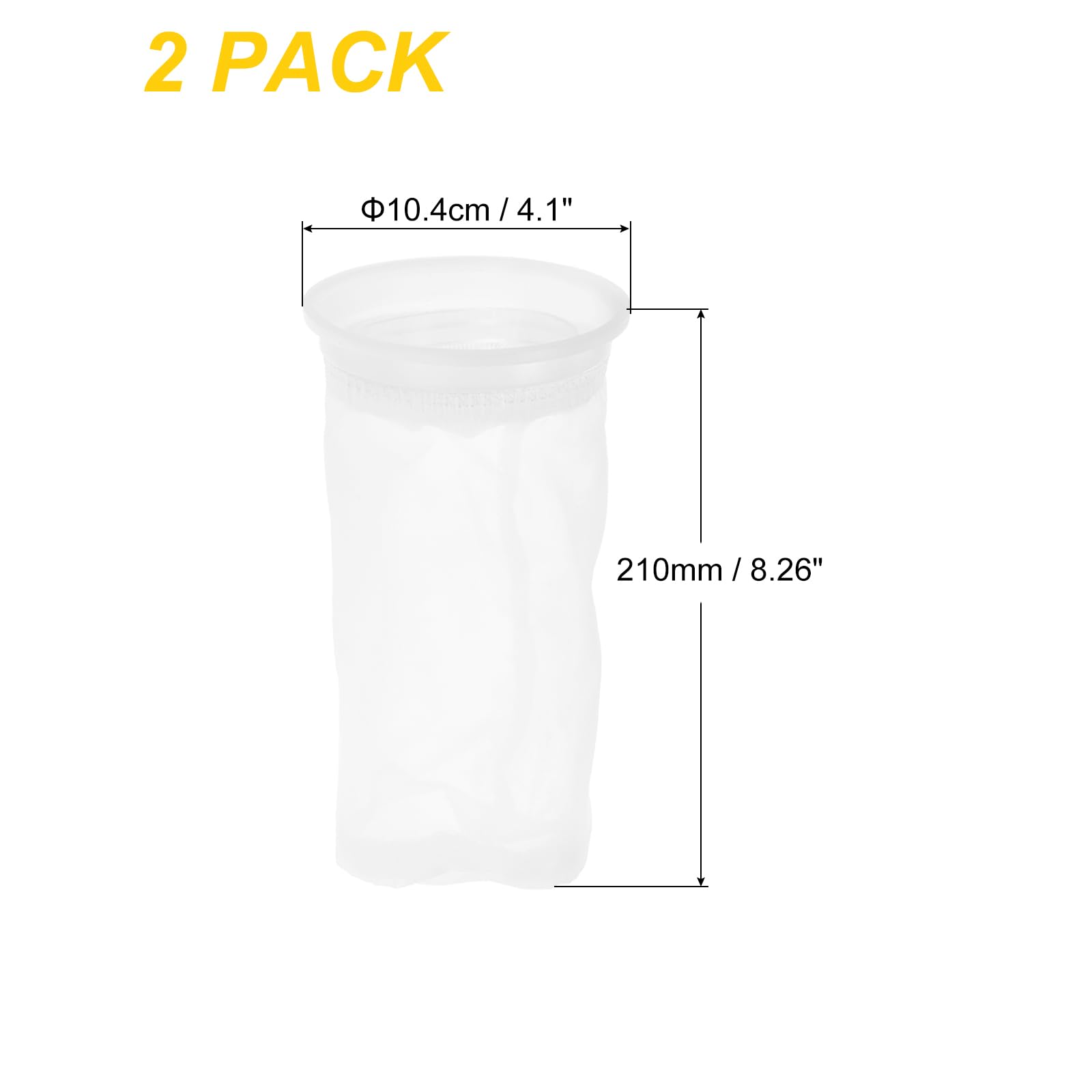 PATIKIL 4" IBC Lid Filter 2 Pack 210mm Long Washable Nylon Fine Mesh Filter IBC Tank Container Accessories for Rainwater Tank Rain Tank Ton Barrel Cover - Image 2