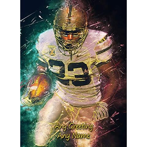 Personalised American Football Greeting Card Cover
