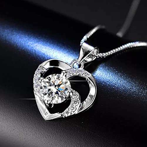 Collier en Forme de cœur LMMSHX Pendentif Ras de cou Tendance