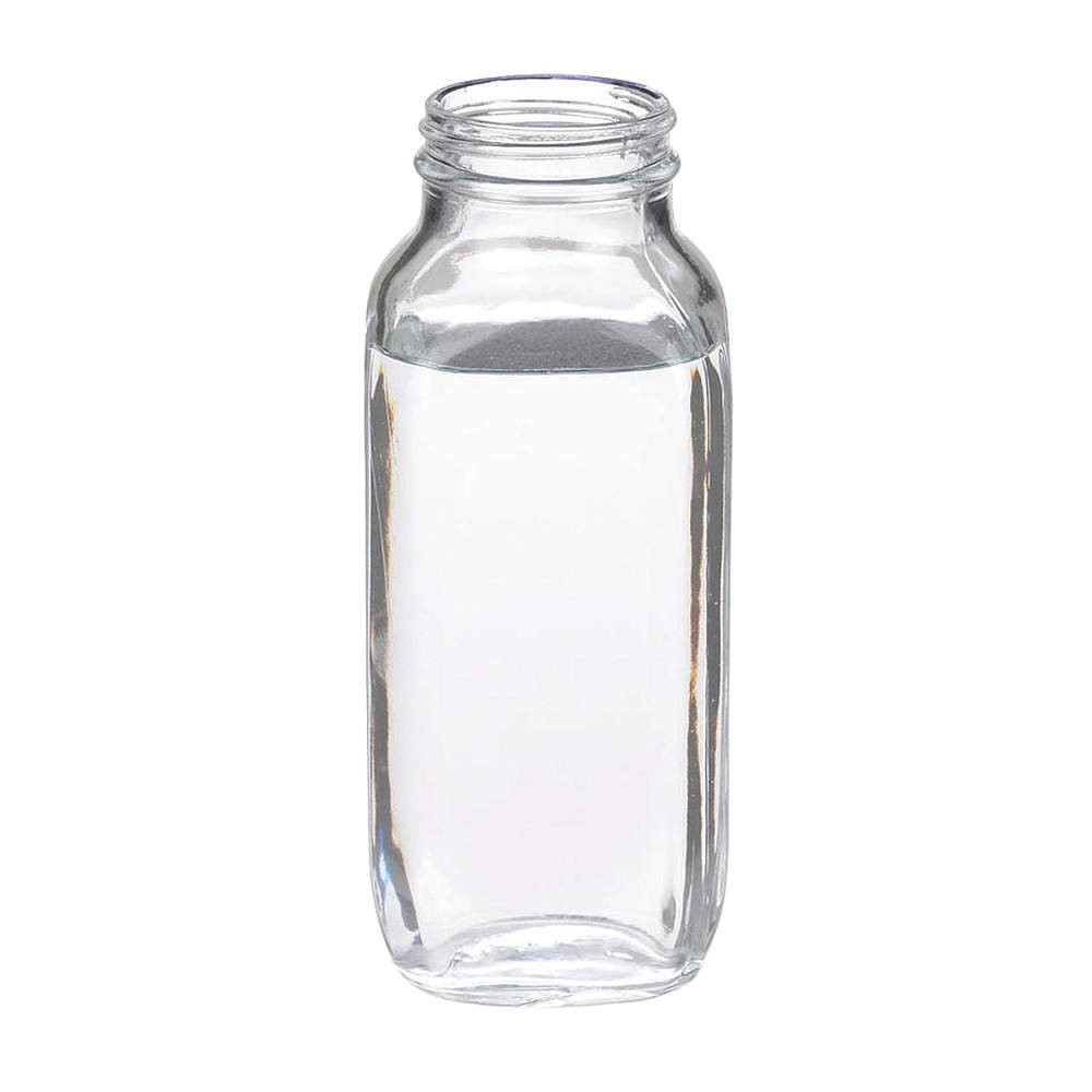 Wheaton W216902 French Square Bottle, Clear Glass, Capacity 16oz Without 48-400 White Polypropylene Poly-Vinyl Lined Screw Cap, Diameter 68mm x 167mm (Case Of 40)