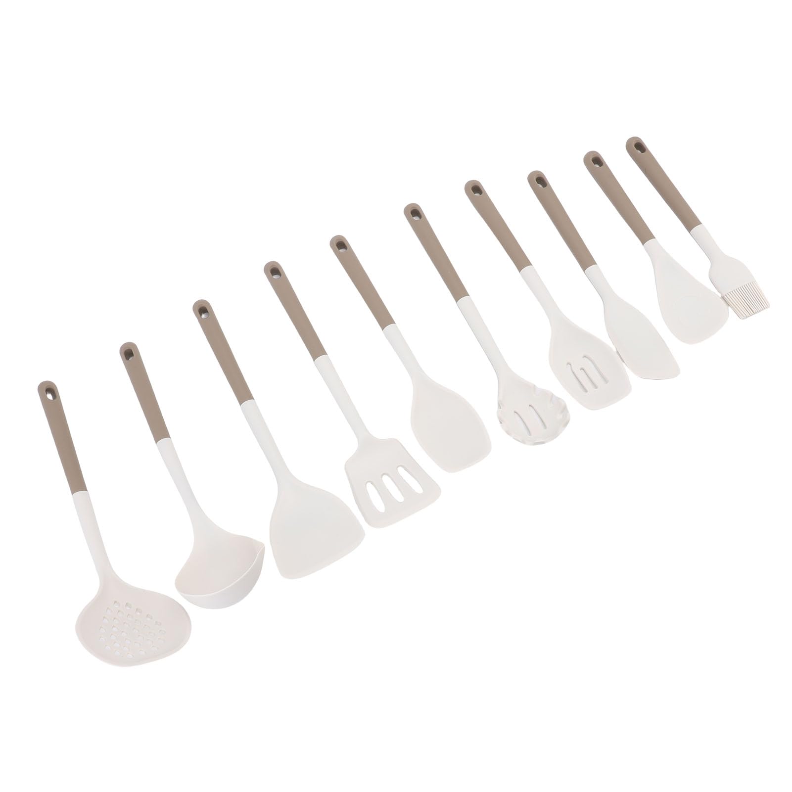 Set di Utensili da in Silicone, Utensili da Antiaderenti per Uso Alimentare con Design Antigraffio per Pentole Antiaderenti e Esigenze di Cottura