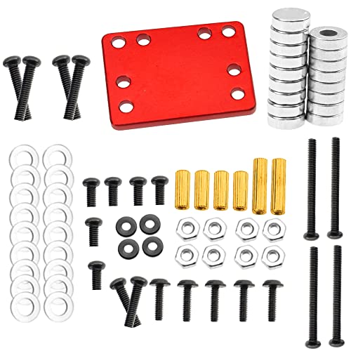 Vgoohobby RC Car Body Post Magnet Invisible Body Mount Fixing Bracket Compatible with 1/28 Wltoys K969 K979 K989 K999 P929 P939 284131 Kyosho MINI-Q RC Car Upgrade Parts (Red)