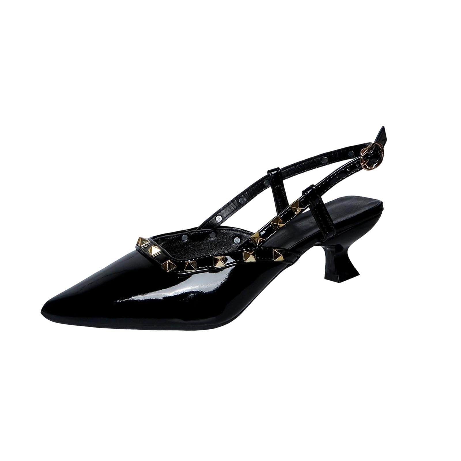 Chaussures d'été à talon haut grande taille bout pointu tendance - 8