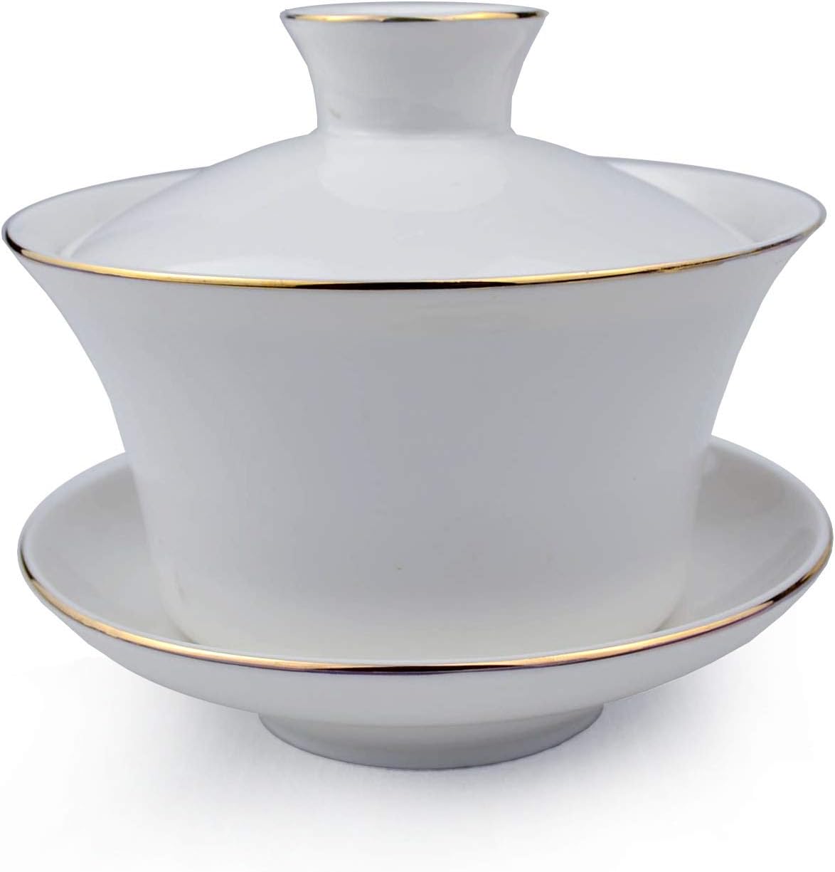YXHUPOT White Porcelain Gaiwan with Beauty Pattern