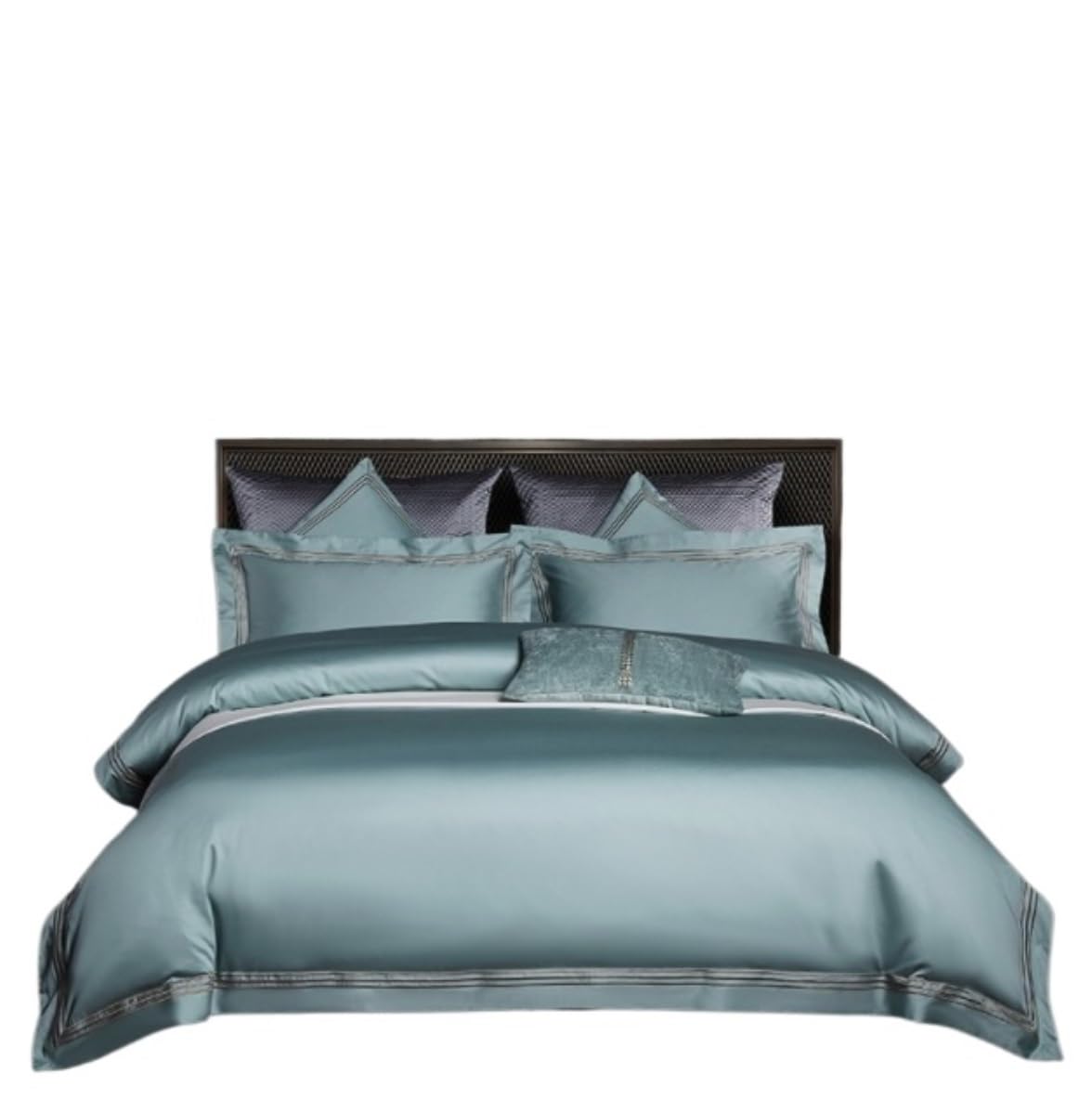 Bettwäsche Set Heimtextilien, Baumwolle, Vierteiliges Set, Steppdecken-Sets, Hochzeitsbettwäsche, 4-teiliges Bettlaken-Set Bettlaken Set (Color : D, Size : 1.5/1.8m Bed)