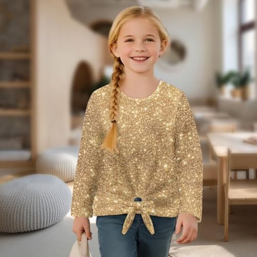 Girls Long Sleeve Shirts Basic Crew Neck Pullover Tops Breathable Fall Shirt Cute Back to School T-shirts4