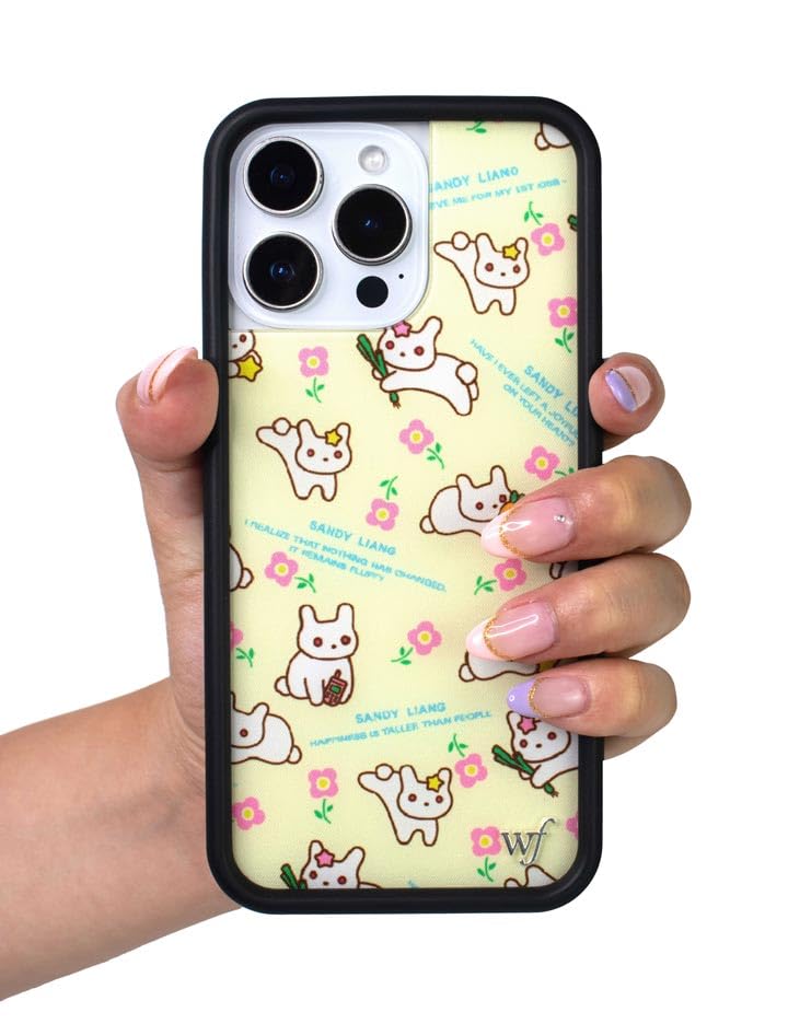 Image of Wildflower Cases - Compatible with iPhone 16 | Protective Black Bumper, 6.5ft Drop Test Certified, Women Owned Small Business | Yellow Pink Cute Trendy | Collab - Sandy Liang Bunny Gift Wrap