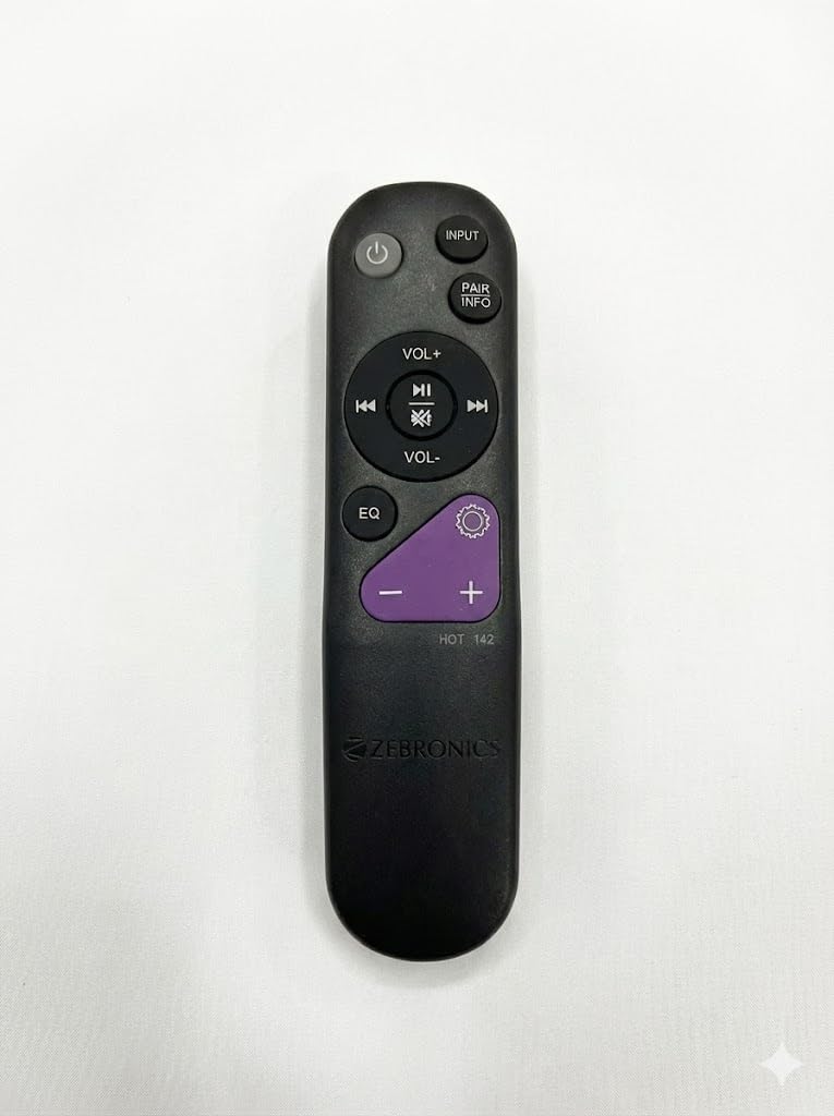 SV Zeb Remote Control Compatible with Zeb Juke bar 9775 Zeb-ronics Soundbar (Please Match The Image with Your Old Remote)